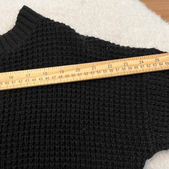 Riah Fashion Womens Black Crewneck Pullover Tunic Knit Sweater Size XL - Picture 8 of 10